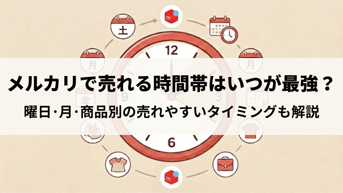メルカリで売れる時間帯はいつが最強？曜日・月・商品別の売れやすい 