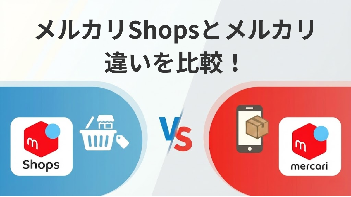 メルカリShopsとメルカリの違いを比較！売れるのはどっち？メリット 