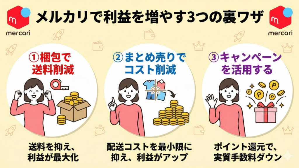 利益を増やす3つの裏ワザ