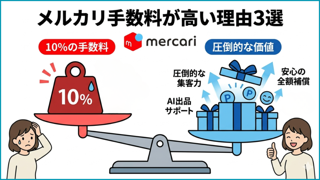 メルカリ手数料が高い理由3選