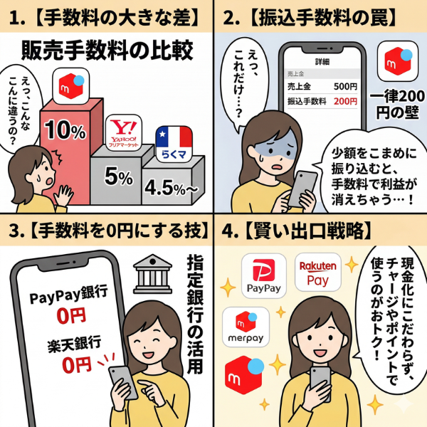 販売手数料・振込手数料の注意点