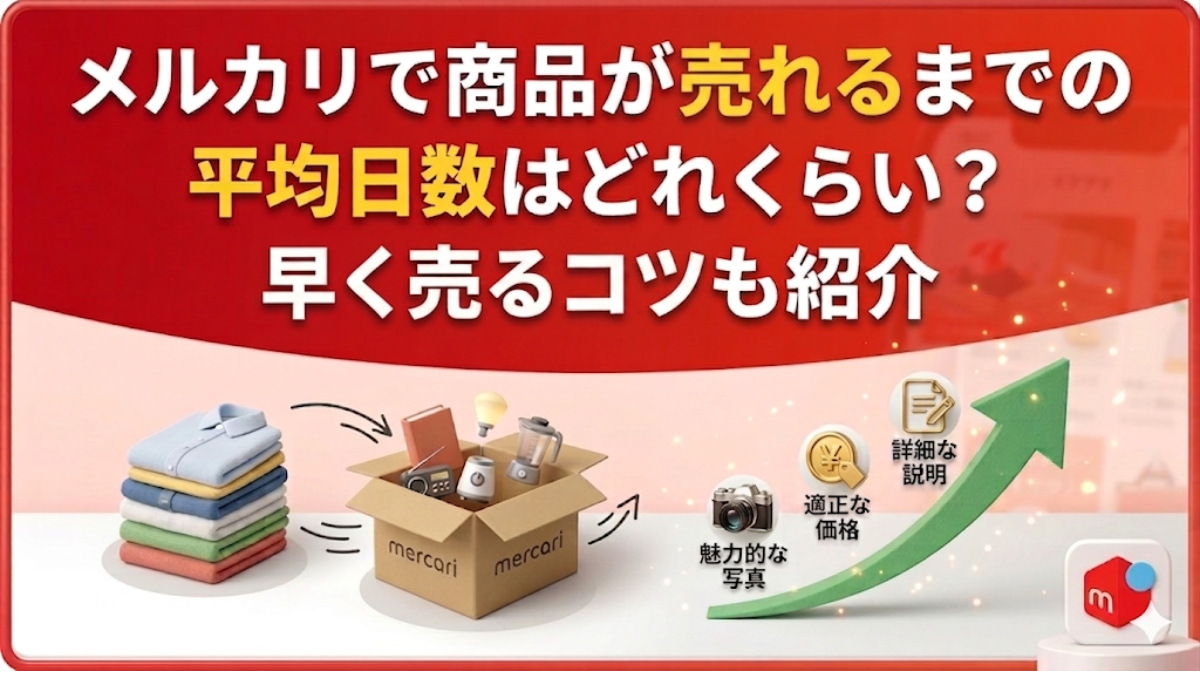 メルカリで商品が売れるまでの平均日数はどれくらい？早く売るコツも 