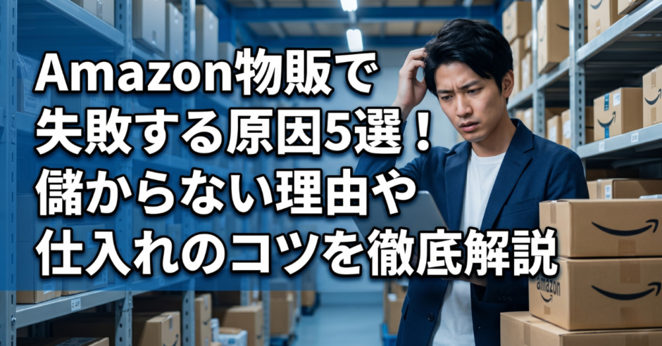 Amazon倉庫で頭を抱えて悩む男性｜Amazon物販で失敗する原因5選