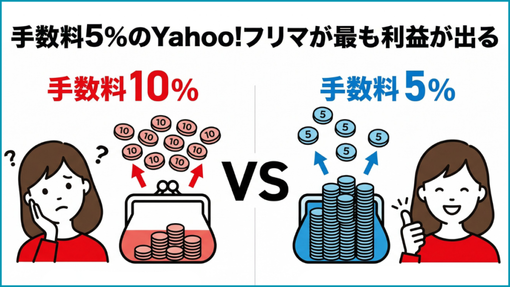 手数料5%のYahoo!フリマが最も利益が出る
