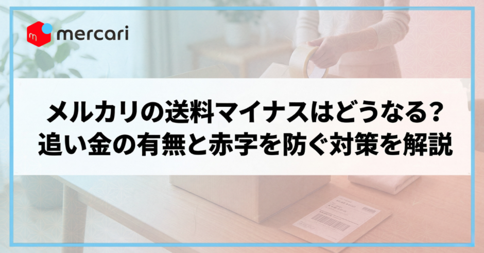 メルカリの送料マイナスはどうなる？追い金の有無と赤字を防ぐ対策を解説