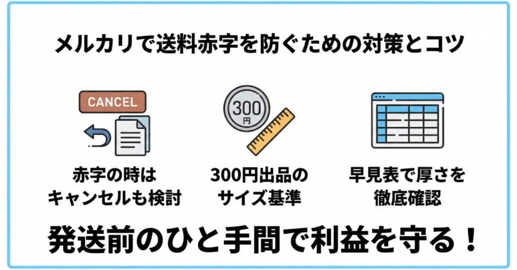 メルカリで送料赤字を防ぐための対策とコツ