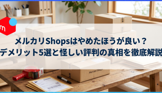 メルカリShopsはやめたほうが良い？デメリット5選と怪しい評判の真相を徹底解説
