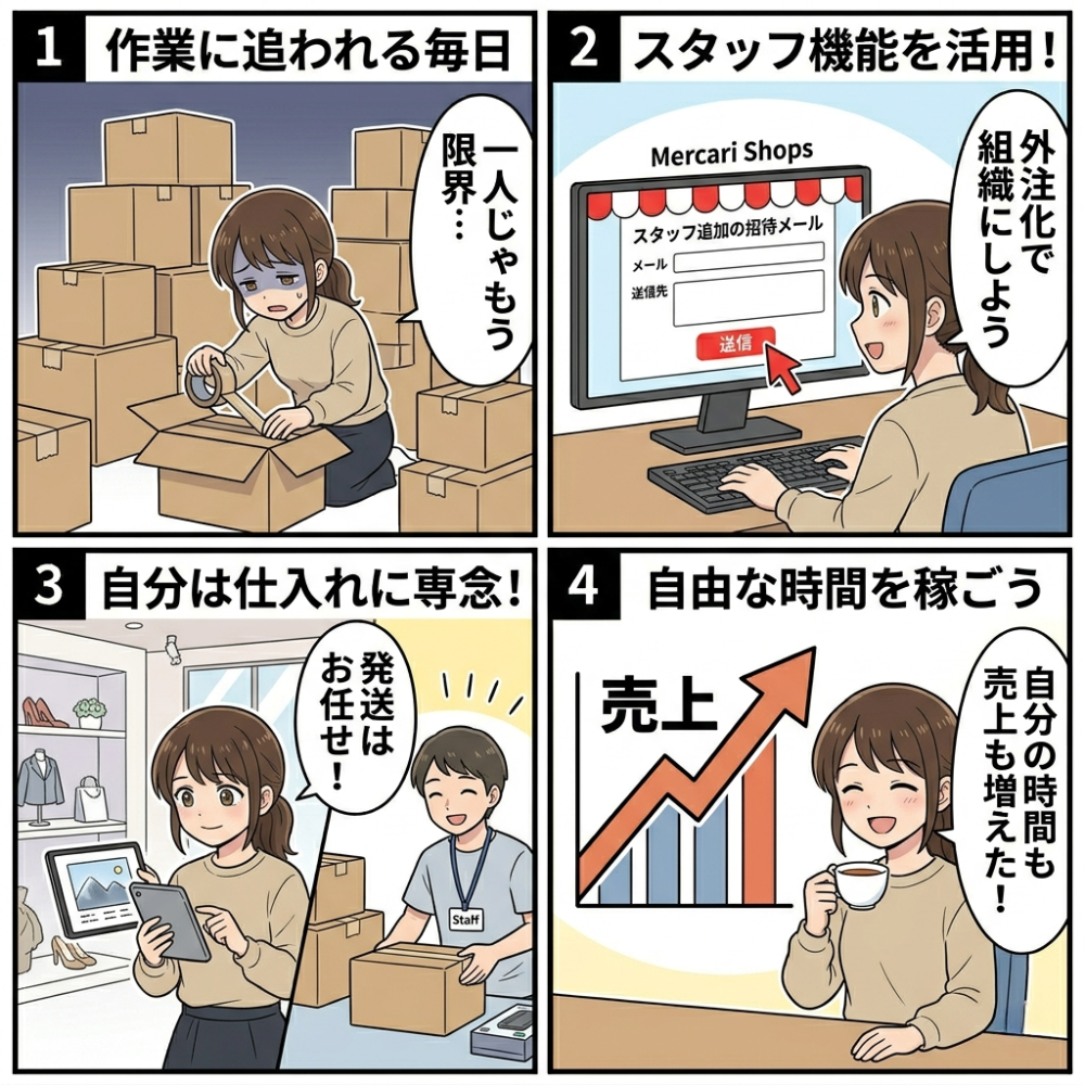 ③：スタッフ追加で外注・組織化できる