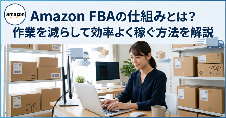 Amazon FBAを活用して発送や保管作業を効率化するイメージ画像