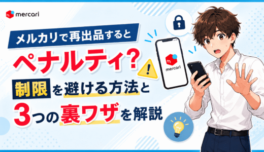 メルカリで再出品するとペナルティ？制限を避ける方法と3つの裏ワザを解説
