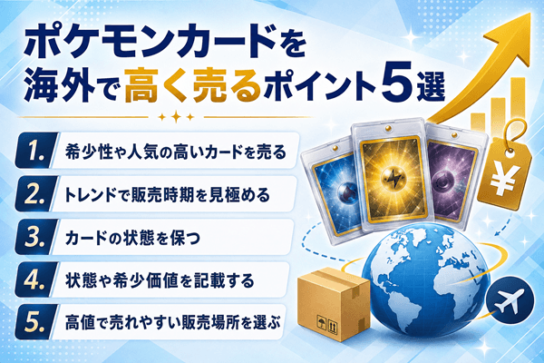 ポケモンカードを海外で高く売るポイント5選