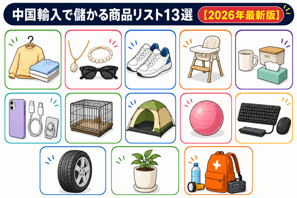 中国輸入で儲かる商品リスト13選【2026年最新版】