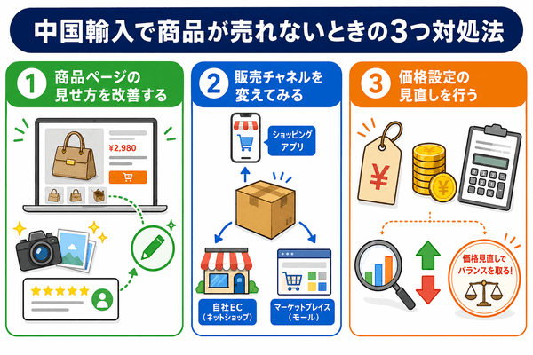 中国輸入で商品が売れないときの3つの対処法