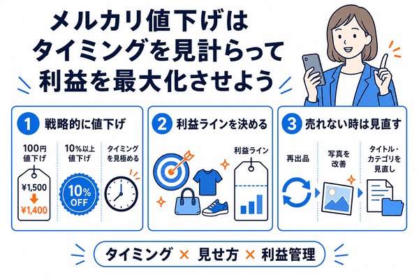 メルカリ値下げはタイミングを見計らって利益を最大化させよう