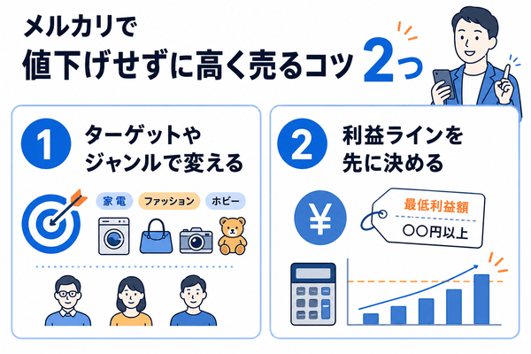 メルカリで値下げせずに高く売るコツ2つ