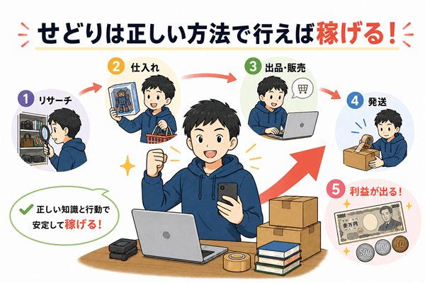 せどりは正しい方法で行えば稼げる！