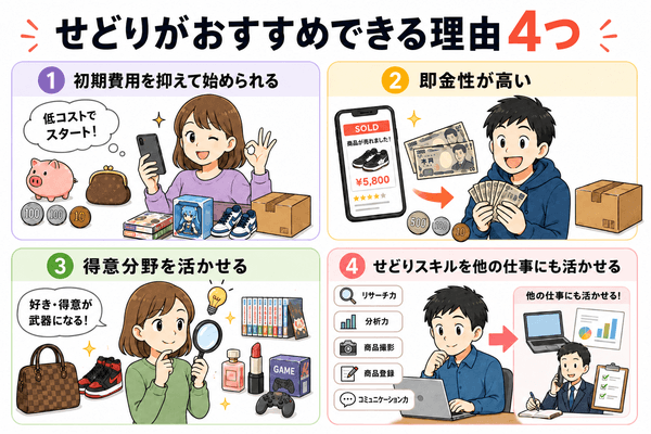 せどりがおすすめできる理由4つ
