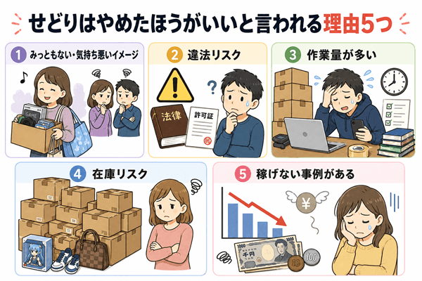 せどりはやめたほうがいいと言われる理由5つ