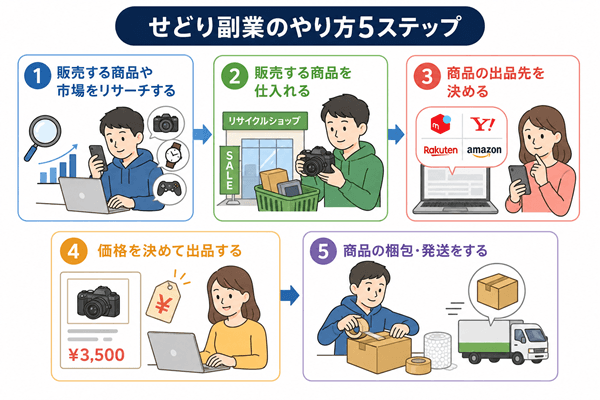 せどり副業のやり方5ステップ