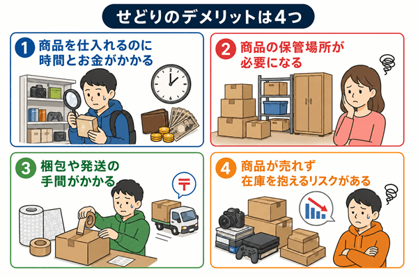 せどりのデメリット4つ