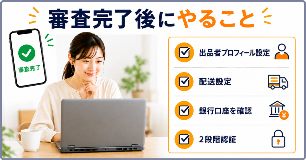 Amazon出品用アカウントの初期設定をまとめた図解画像