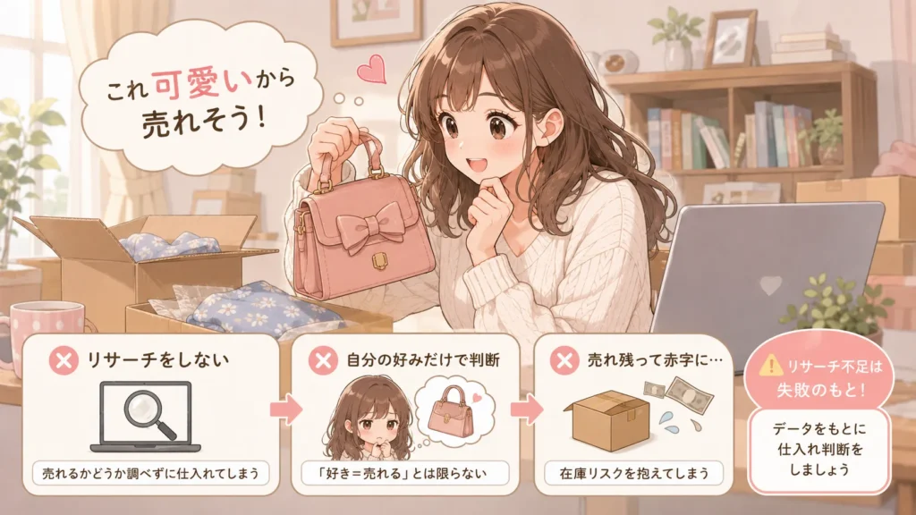 利益商品のリサーチ不足の例