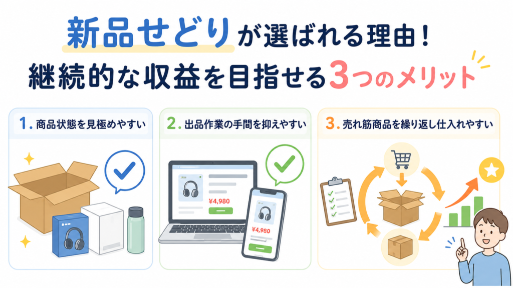 新品せどりの3つのメリット