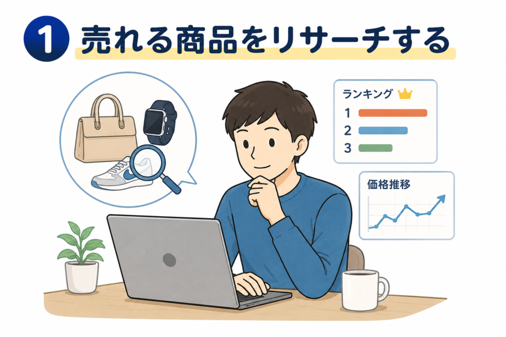 ステップ①:売れる商品をリサーチする