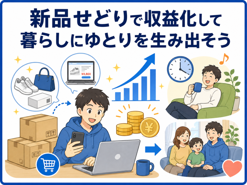 新品せどりで収益化して暮らしにゆとりを生み出そう
