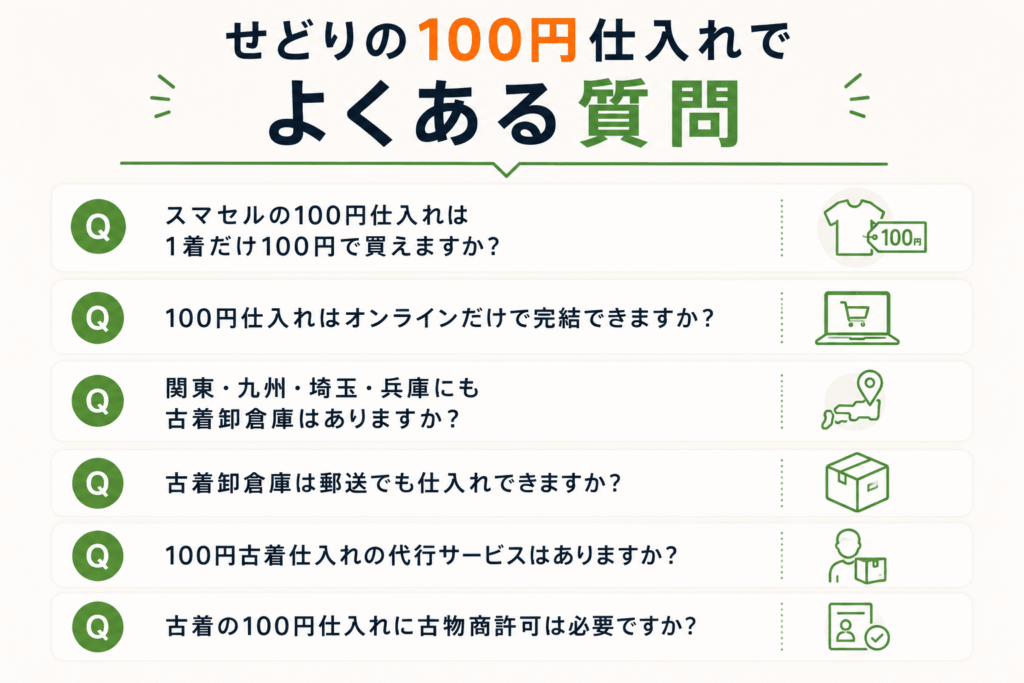 せどりの100円仕入れでよくある質問