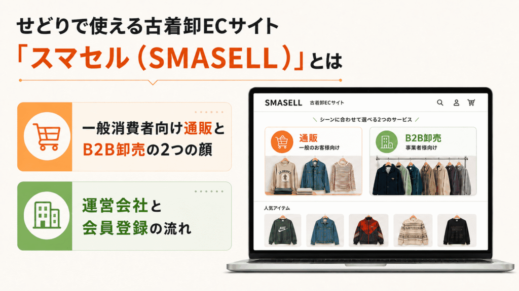 せどりで使える古着卸ECサイトのスマセルを解説