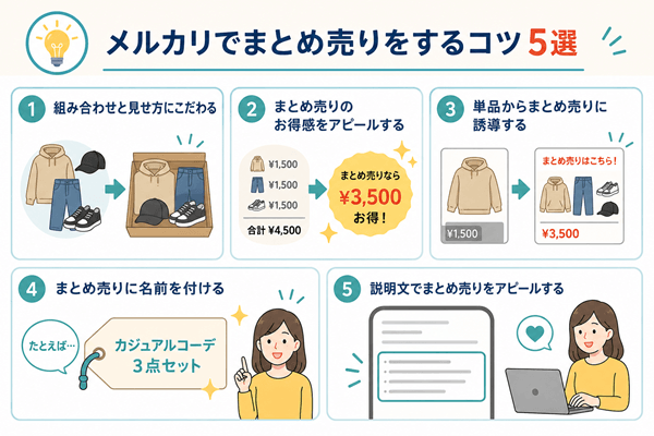 メルカリでまとめ売りをするコツ5選