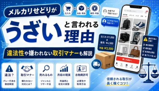 メルカリせどりがうざいと言われる理由は？違法性や嫌われない取引マナーも解説