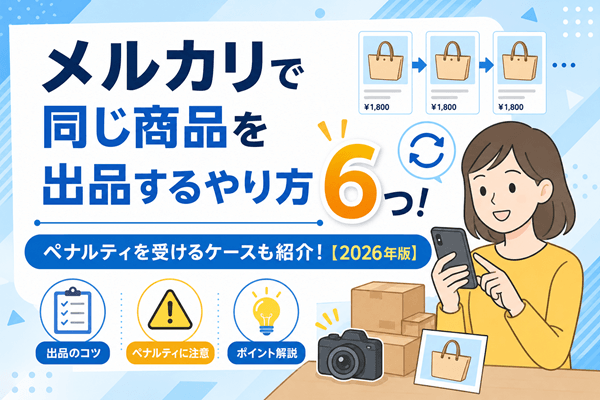 メルカリで同じ商品を出品するやり方6つ！ペナルティを受けるケースも紹介【2026年版】