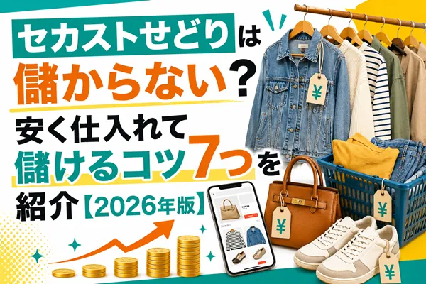 セカストせどりは儲からない？安く仕入れて儲けるコツ7つを紹介【2026年版】