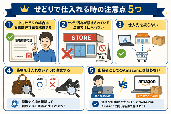 せどりで仕入れる時の注意点5つ