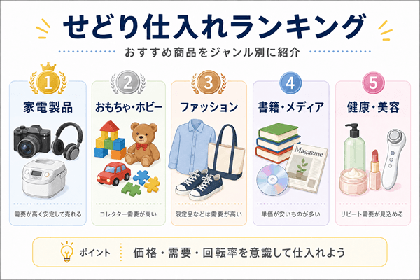 せどり仕入れランキング｜おすすめ商品をジャンル別に紹介