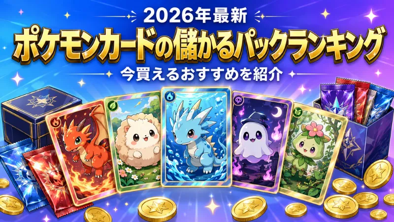 ポケモンカードの儲かるパックおすすめランキングのアイキャッチ画像