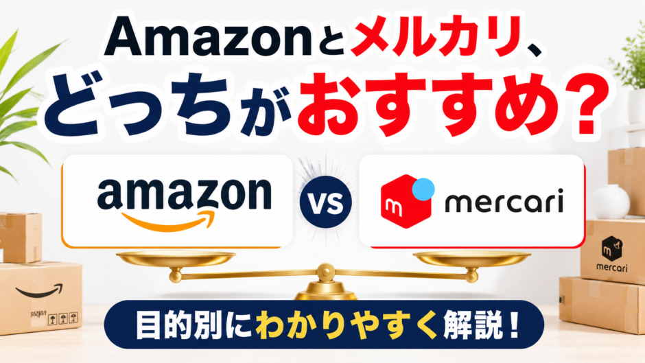 Amazonとメルカリ、どっちがおすすめ？目的別にわかりやすく解説！