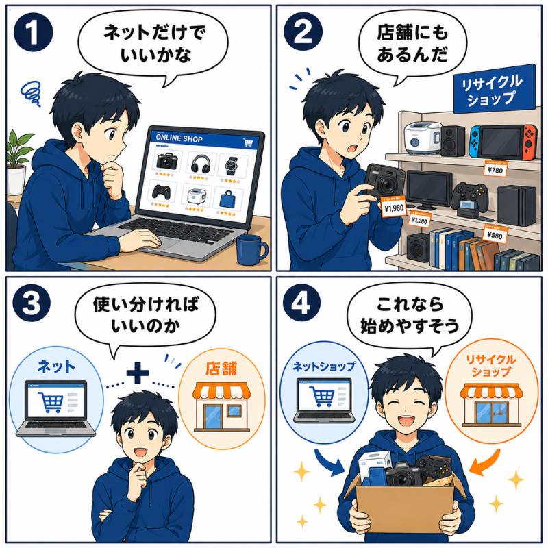 せどり初心者はネットと店舗を組み合わせるのがおすすめの理由