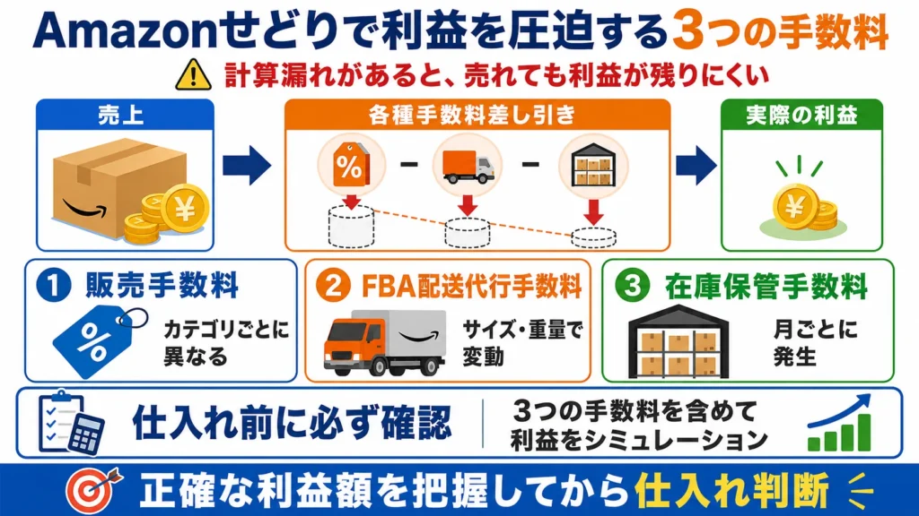 Amazonせどりが儲からないFBA手数料の図解