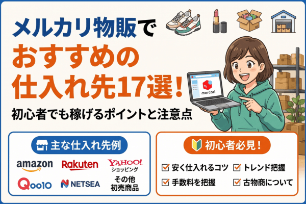 メルカリ物販でおすすめの仕入れ先17選！初心者でも稼げるポイントと注意点
