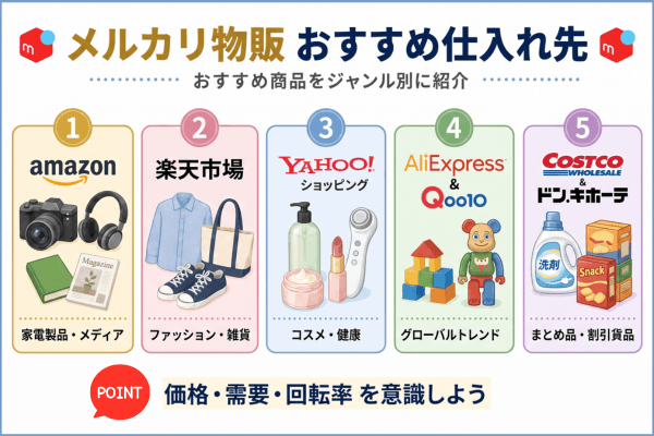 メルカリの物販のおすすめ仕入先17選!