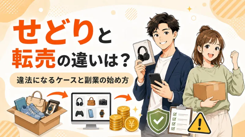 せどりと転売の違いを解説する記事のアイキャッチ画像
