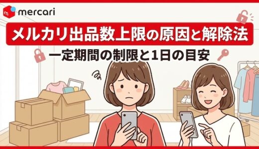 メルカリ出品数上限の原因と解除法｜一定期間の制限と1日の目安