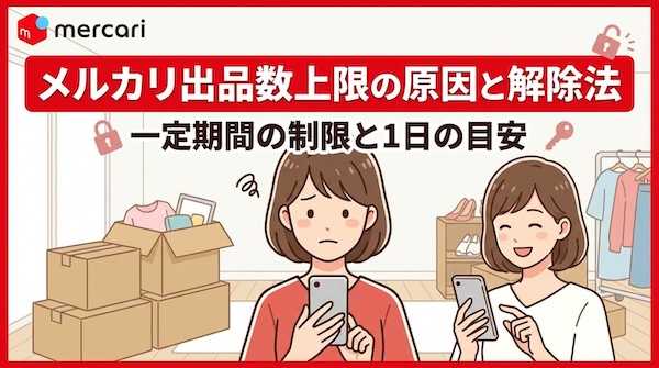 「メルカリ　出品数　上限」のアイキャッチ画像