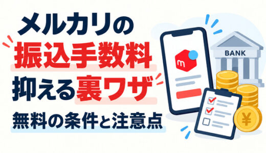 メルカリの振込手数料を抑える裏ワザ｜無料の条件と注意点を解説