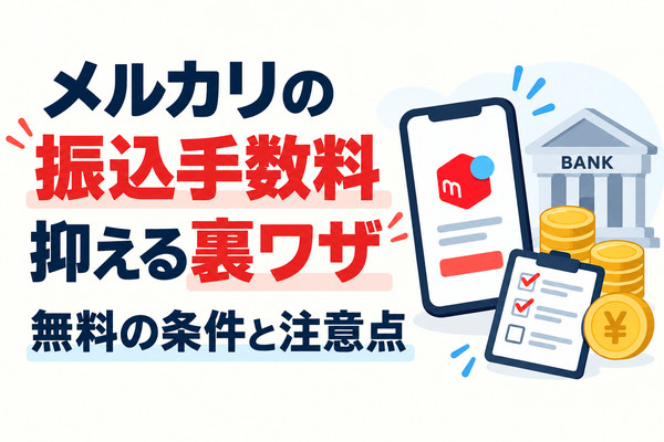 メルカリの振込手数料を抑える裏ワザ｜無料の条件と注意点を解説