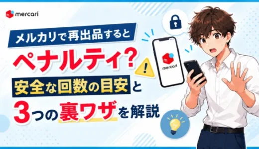 メルカリで再出品するとペナルティ？安全な回数の目安と3つの裏ワザを解説