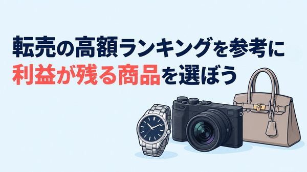 販売価格だけで判断せず、利益が残る高額商品を選ぶ